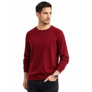 Banana Republic Cashmere Silk Cotton Blend  Sweater Men's Size L Red Luxury